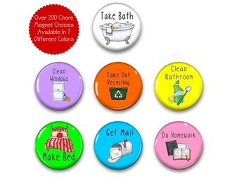 Chore Magnets - Chore Chart Magnets - Chores Magnet - Chores - Magnetic Chore Chart - Fridge Magnets - Chore Magnet - Chore Charts -