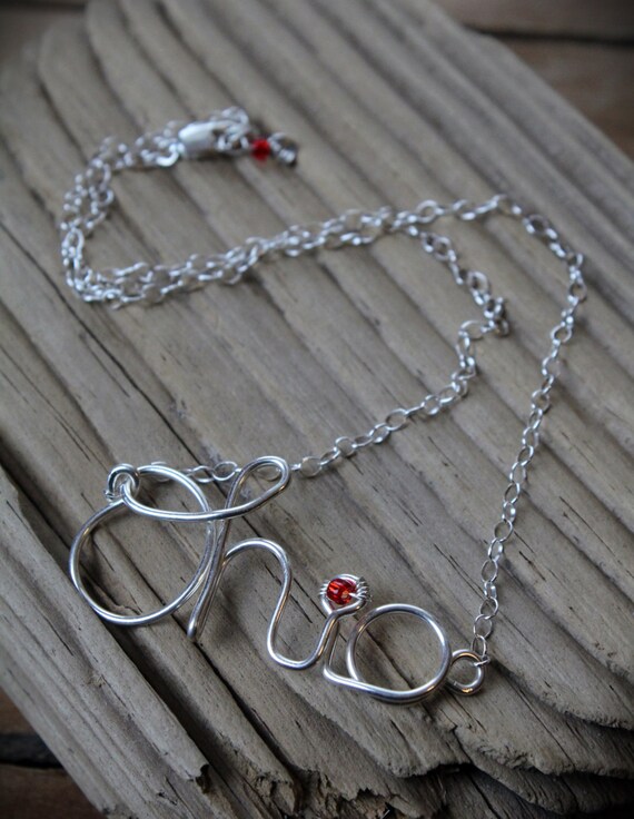 Medium SCRIPT OHIO Necklace Script Ohio Jewelry Buckeye