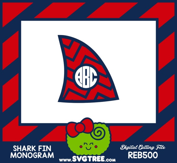 Download Shark SVG Chevron Monogram SVG Nautical Monogram SVG