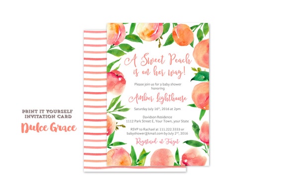 Peach Baby Shower Invitations 7