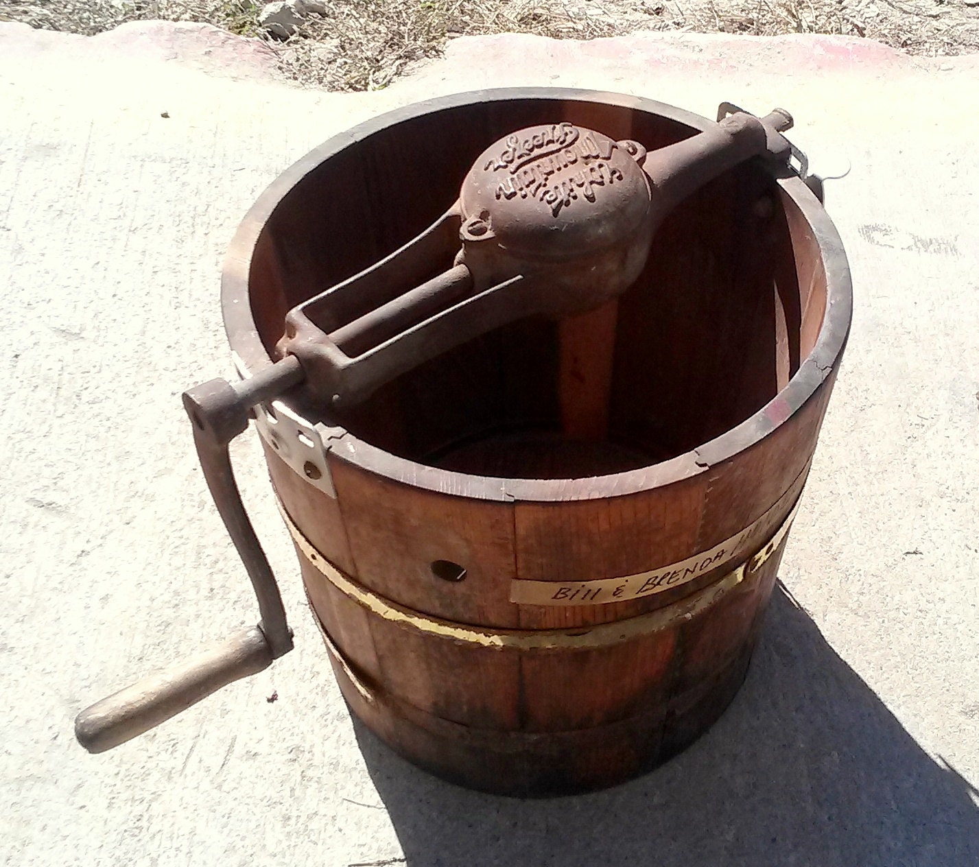 antique white mountain ice cream maker