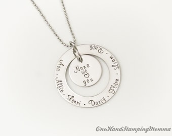 Hand Stamped Necklace - Personalized Nana Necklace - Nana Necklace - Hand Stamped Jewelry