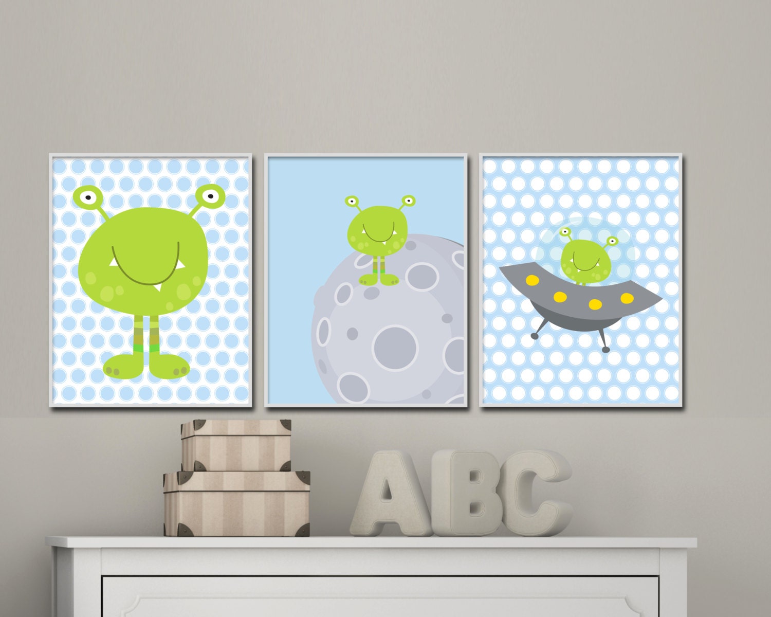 Baby Boy Nursery Wall Art Print. Baby Boy Art Prints For