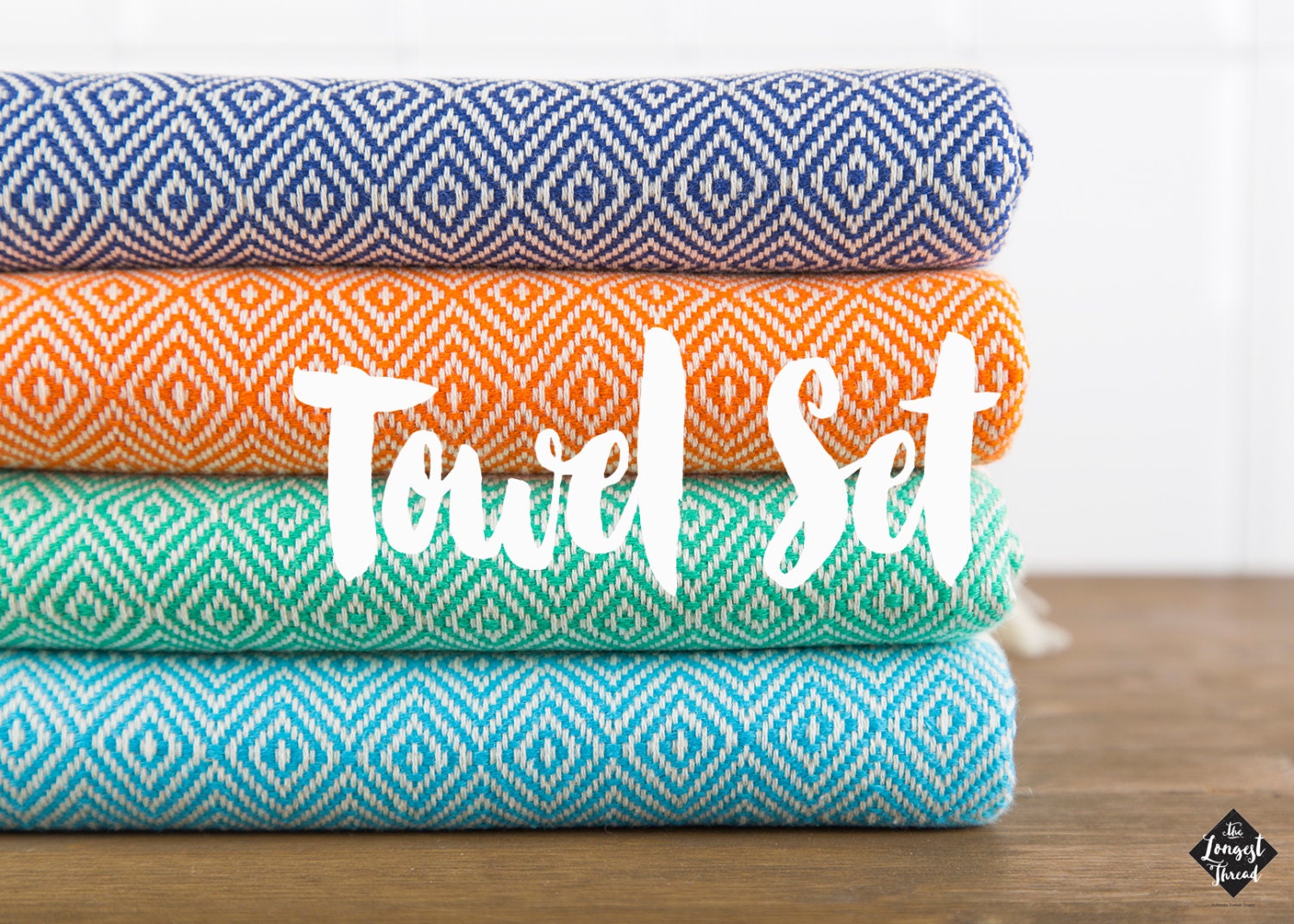 Free Express Shipping Towel Set Diamond Towel by LongestThread