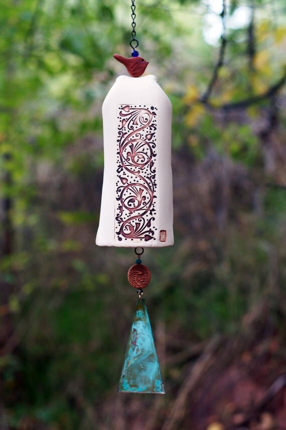 Ceramic Wind Chimes Pottery Porcelain Garden by EarthWindStoneware