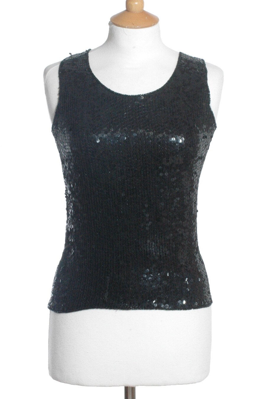 Vintage Frank Usher Black Sequin Vest Top 6
