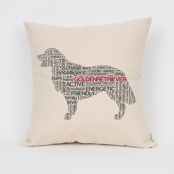 pottery barn golden retriever pillow