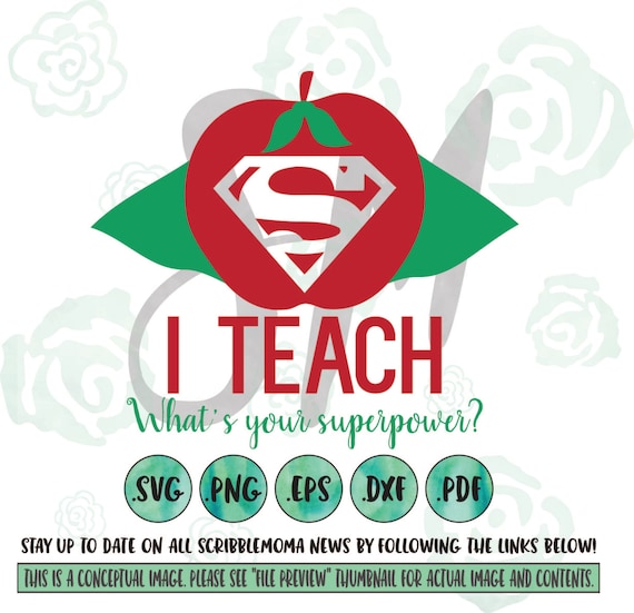 Download Teacher SVG Teacher Gifts Super Teacher Apple SVG by ...