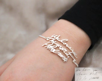 Handwriting Jewelry • Handwriting Bracelet • Signature Bracelet • Keepsake Bracelet • Memento Gift • Mother Gift • MOTHER'S GIFT • BH01