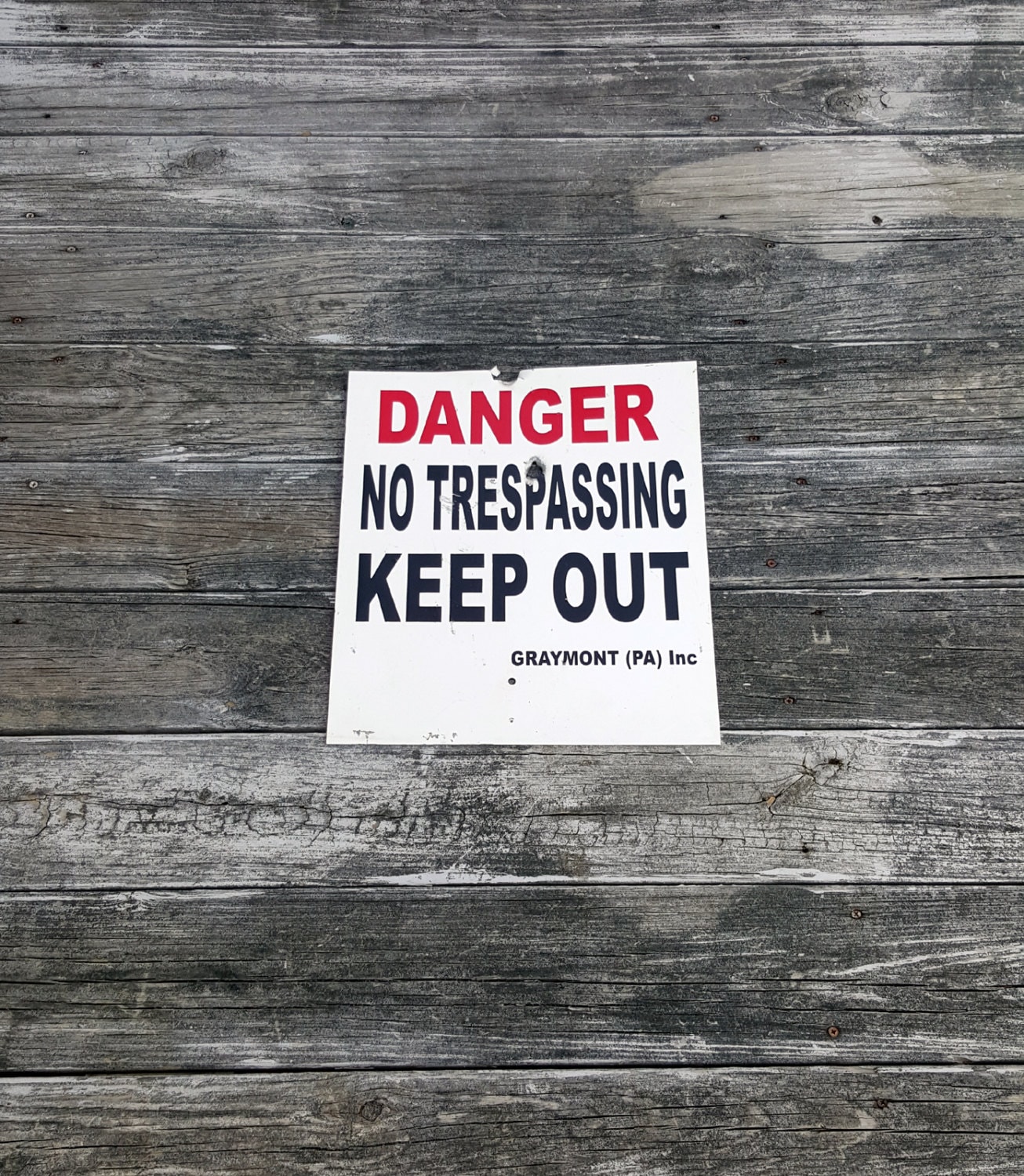 Vintage Danger No Trespassing Keep Out Metal Sign