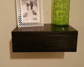 Rustic wood floating shelf with hidden compartment, rustic home decor, rustic shelves, wood wall shelf, reclaimed wood floating shelf