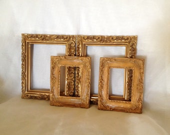 4 Faux Wood Open Gallery style Picture Frames
