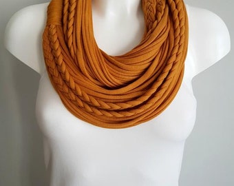 T shirt scarf, t shirt infinity scarf, circle scarf, fabric scarf, cotton fabric scarf