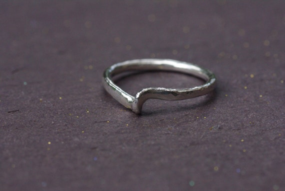 Fine Silver Ring Fine 999 Silver Hammered Twist Ring Pure