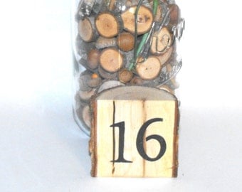 Wood Table Numbers ~ Rustic Wood Table Numbers ~ Wood Table Numbers ~ Woodland Wedding table numbers ~ Rustic Wedding ~ Log Table numbers