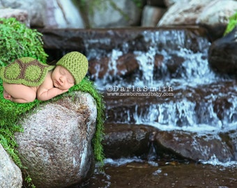 Digital Backdrop Newborn Digital Outdoor Waterfall Rainforest Moss Scene Newborn Baby Photography Instant Download