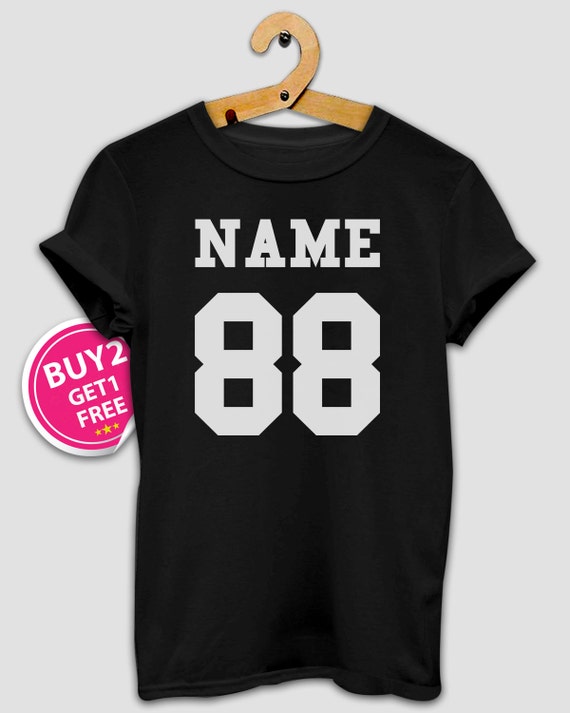 Custom Name and Number T Shirt Unisex Size by llSKYLinell