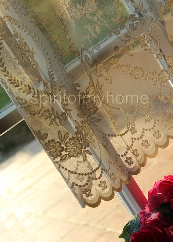 CHIARA' Italian Net Lace Curtains Embroidered by SpiritofMyHome