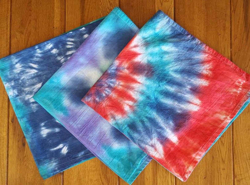 Tie Dye Kitchen Towels 3 Piece Towel Set Tea Towels 28x28