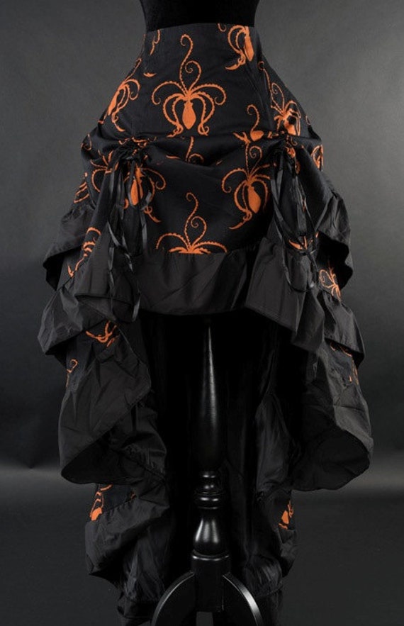 Gothic Victorian Style Octopus Layered Steampunk Bustle Skirt - Made to Order - by lainazboutique steampunk buy now online