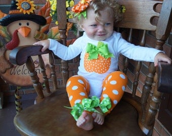 Baby girl Halloween costume - Baby girl pumpkin outfit - baby girl halloween outfit - pumpkin onesie - pumpkin tutu - pumpkin leg warmers