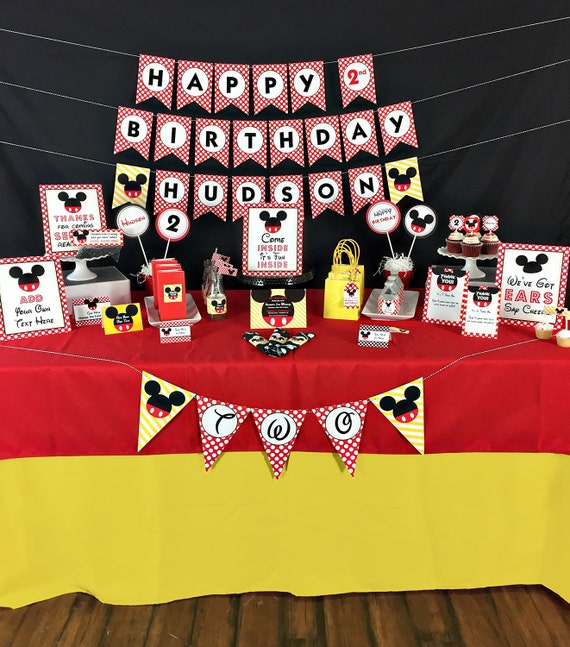 Mickey Mouse Party Decorations INSTANT by PrintableStudio505