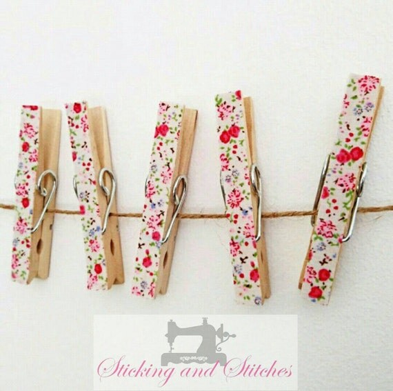 Handmade decorative wooden pegs pink floral notice board