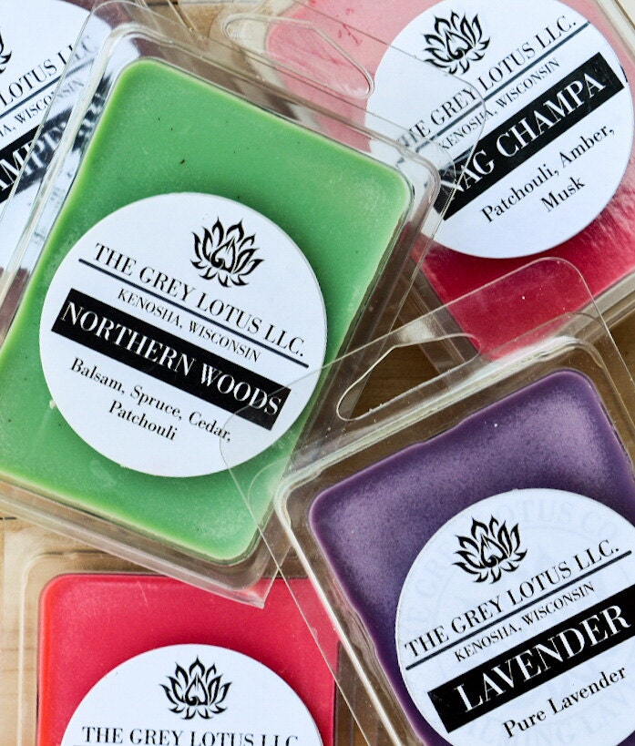 3 Set Wax Melts Hand Poured Organic Soy Wax // Clamshell