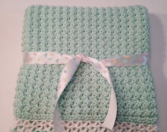 Super Soft Crochet Baby Blanket, 30x30