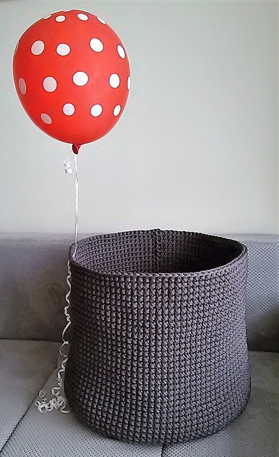 Big crochet basket/Laundry basket/Handmade basket/Toy storage/Storage basket/Crochet storage basket/Crochet rope basket/Yarn Basket