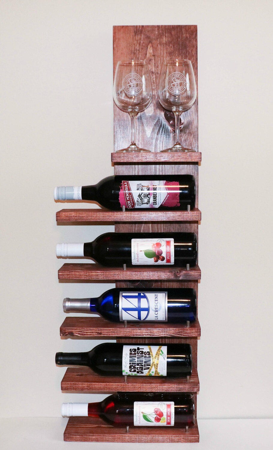 Wine Rack wine shelf horizontal wine rack rustic decor