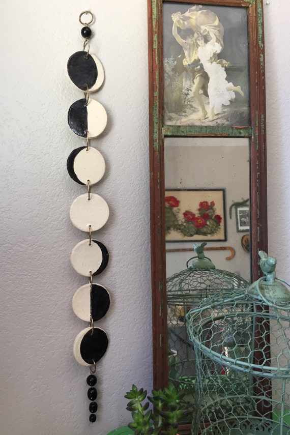 Moon Phases Ceramic Wall Hanging by laurajonesmartinez on Etsy