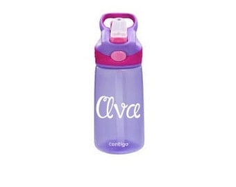 Contigo Kids Water Bottle Decal, Kids Water Bottle Sticker, Vinyl Decal for Water Bottle, Vinyl Stickers for Water Bottle, Monogram Decal