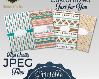 Customized and Printable Binder Covers: 4 Different Styles |3 Different Spine Sizes for Each Style