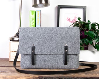 13 Macbook Bag, Macbook Air Bag, 12" Macbook Messenger Bag, Laptop messenger bag, Felt bag