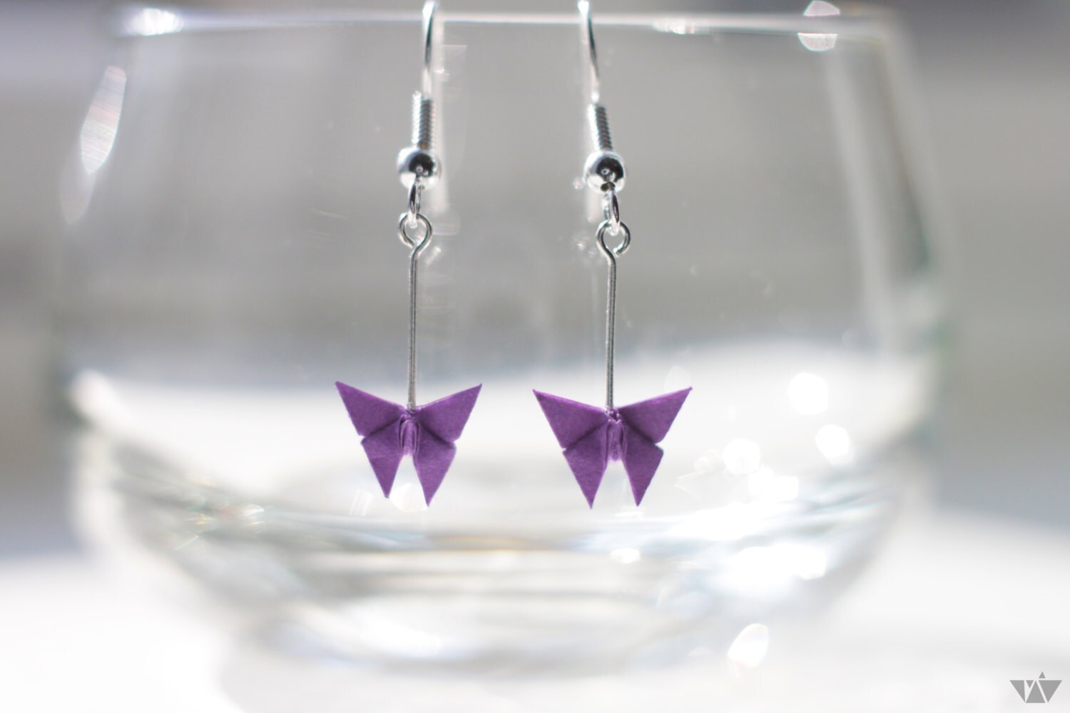 Origami Butterfly Earrings.Choose your own colour.Origami