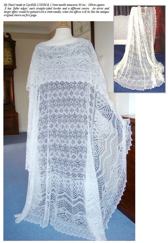 Wedding ring shawl heirloom knitting