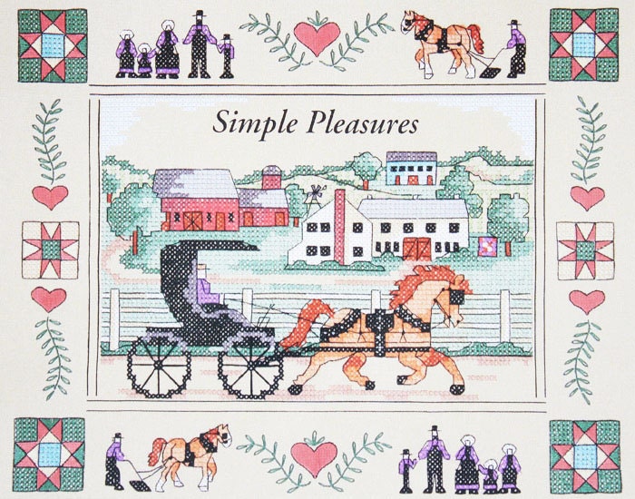 Amish Stamped Cross Stitch Kit Dimensions The Simple Life