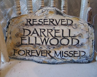 Loving Memory Plaque,Custom Orders, Preserve Precious Memories, Handmade Original Pierced Tin Painted