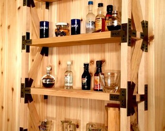 Handcrafted Wood Truss Display Shelf With Steel Gusset Plates, Wall Hanging, CD/DVD, Collectables, Spice Rack