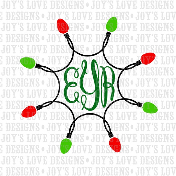 Christmas Lights SVG DXF & EPS Digital Download