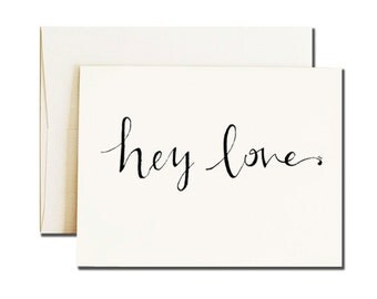 Valentines Day Card for Boyfriend / Calligraphy Font Card / Calligraphy Love Card / BestFriend Card / Boyfriend Card / Card for Him / Love