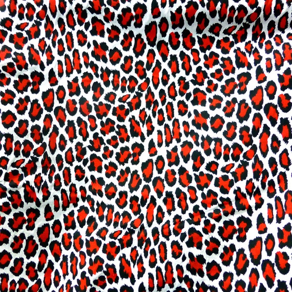 Animal Print Fabric Leopard Print Fabric Black By Bodikiantextiles