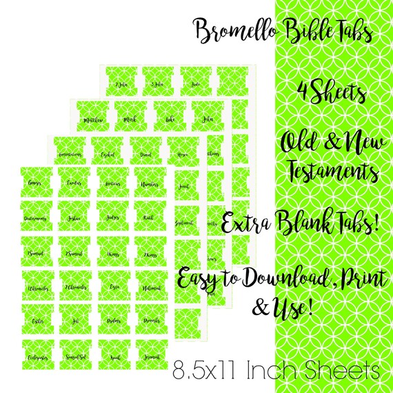 Printable Bible Tabs Bible Tabs Bible Journaling by TheSimpleBin