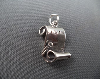 Sterling Silver Graduation Day Pendant - 15x12mm