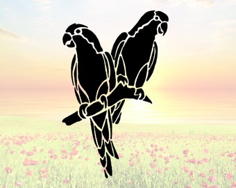 Parrot stencil | Etsy