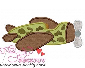 Classic Fighter Plane-1 Applique Design.