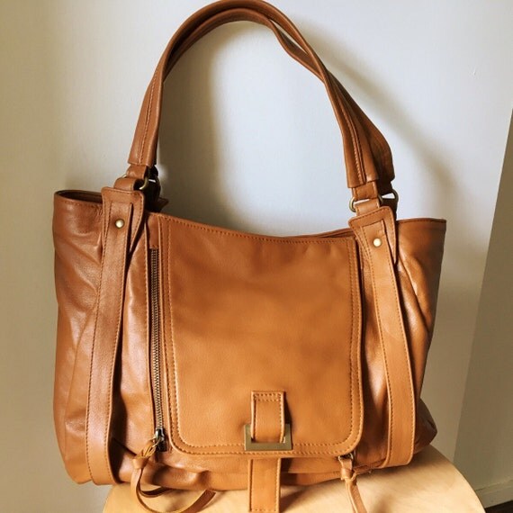 Items similar to Shoulder leather handbag. Genuine leather tote bag ...