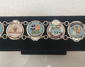 Australian Medallion silver spoon bracelet.