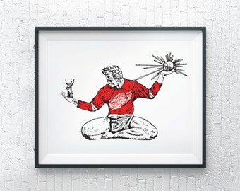Detroit Red Wings Jersey Wall Art / Red Wings Poster / Detroit Art Print